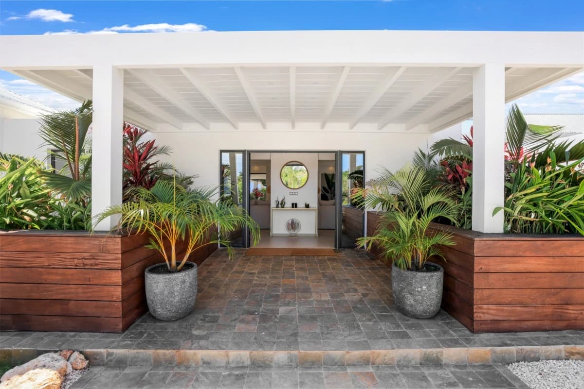 Luxury villa entrance